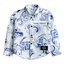 [3/4y] YOUNG VERSACE Boys Blue Baroque Button-down Shirt