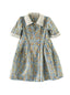 [5y] Five Little Acorns Button Down Dress- Blue Floral