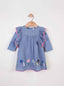 [9-12m] Catimini Baby Girl Crepe Dress w/Ruffles & Birdie Patches