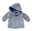 [6-12m] Jacadi Navy Gingham Zip Windbreaker w/Hood