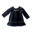 [18-24m] Hanna Andersson Black Ruffle Velvet Dress + Bloomers BNWT