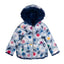 [2y] Catimini Reversible Parka w/Charming Print & Fancy Fur