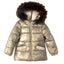 [6/7y] Catimini Matte Gold Puffer Jacket w/faux fur hood