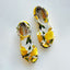 [EU26] Dolce & Gabbana Girls Yellow Floral Open-Toe Wedges