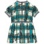 [4/5y] Burberry Scribble Check Silk Dress - Aqua Blue