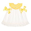 [6-12m] Foque Yellow Knit Top Dress w/ Knit Bonnet