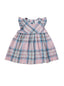 [12-24m] The Diana Collection Cotton Tartan Butterfly Sleeve Baby Dress