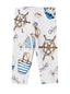 [12-24m] Monnalisa Bebe White Donald Duck Sailor Print Leggings