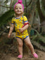 [4-9m] Raspberry Republic Short Sleeve Bodysuit - Samba de Janeiro